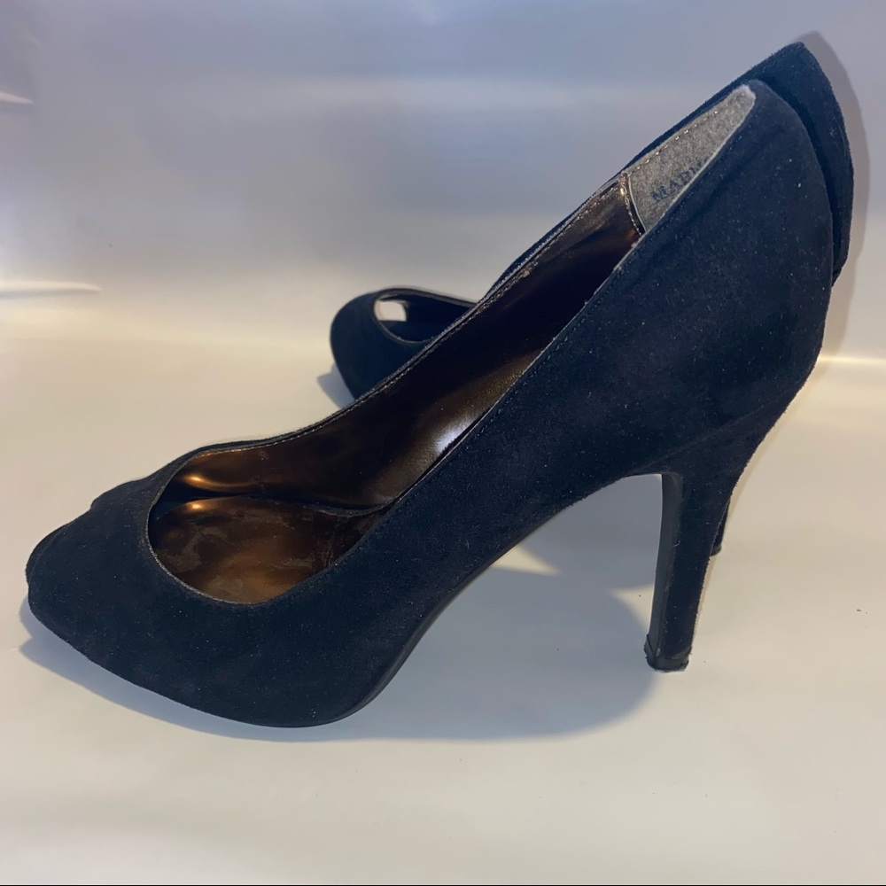 ANNE MICHELLE faux suede peep toe pumps. Size 9.  Barely worn.